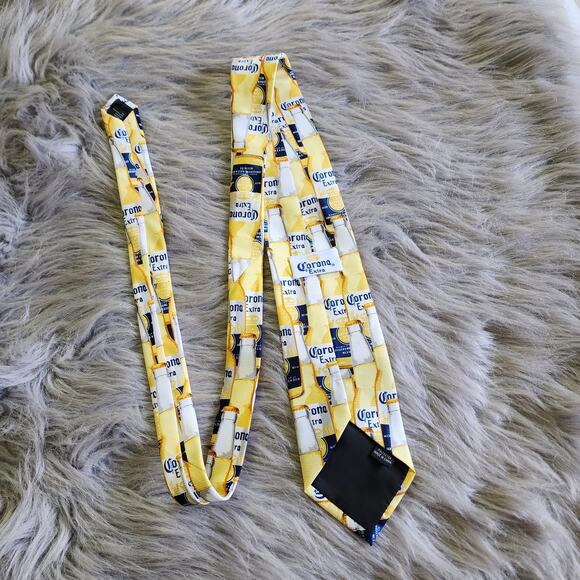 Corona Extra beer bottle graphic novelty men's tie - Picture 4 of 8
